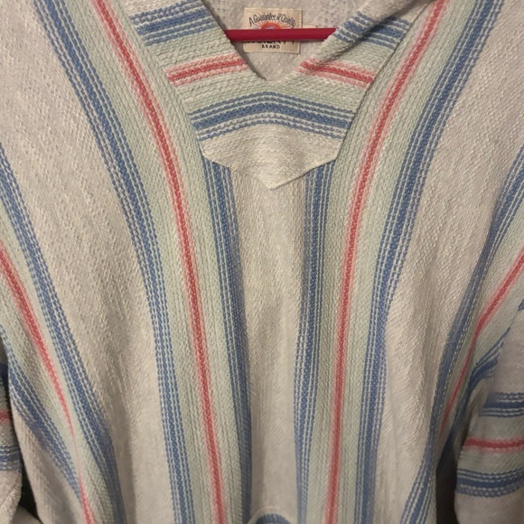 Faherty Multicolor Striped sweater hoodie large women’s winter long sleeve comfy - Picture 3 of 8